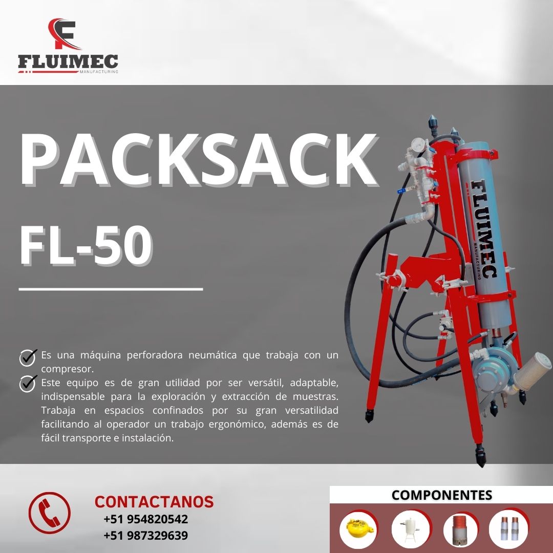 PACKSACK FL-50 equipo neumático Fácil de operar